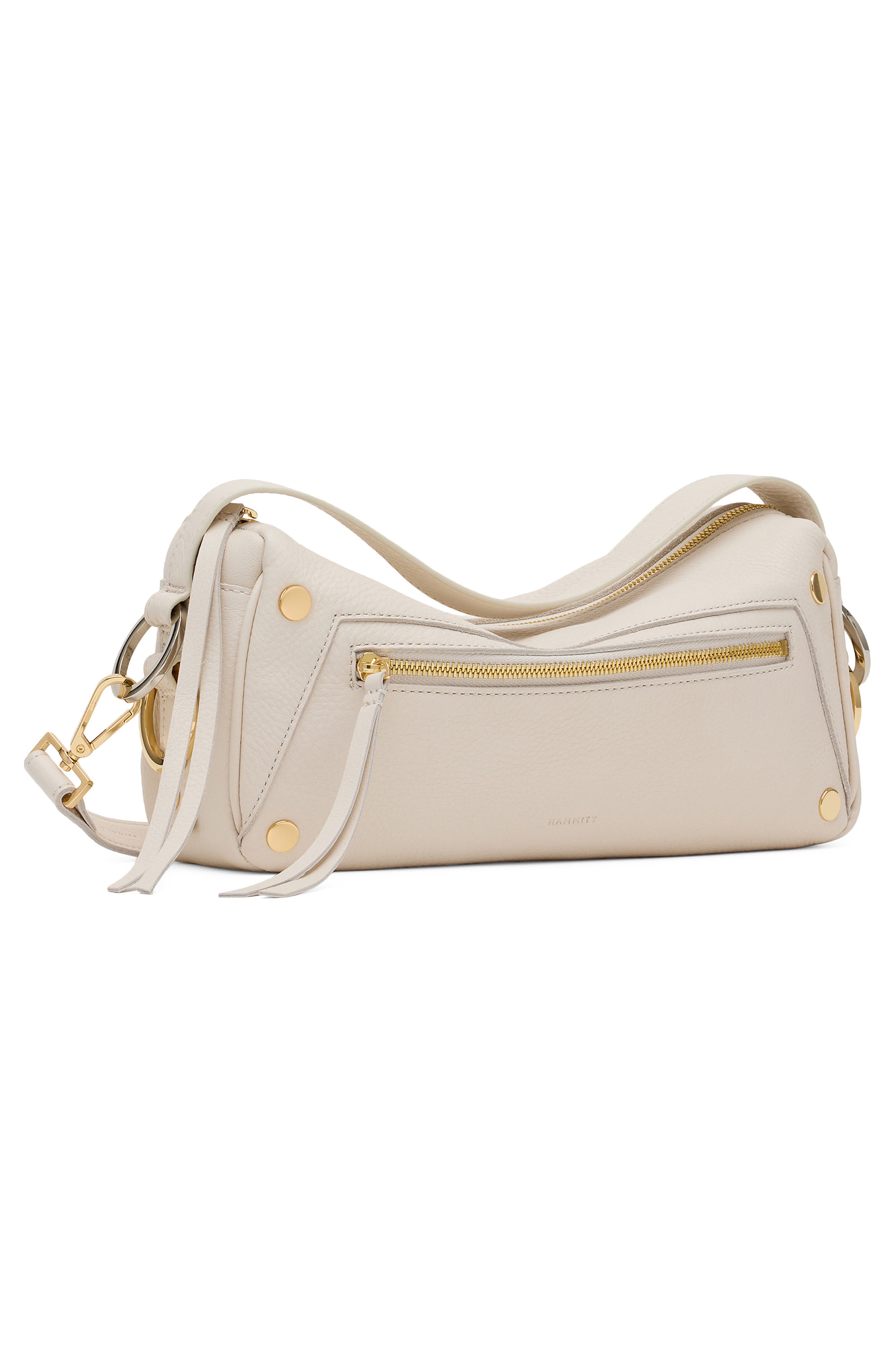 Medium Doxie Leather Shoulder Bag, Alternate, color, CALLA LILY WHITE/ GOLD SILVER