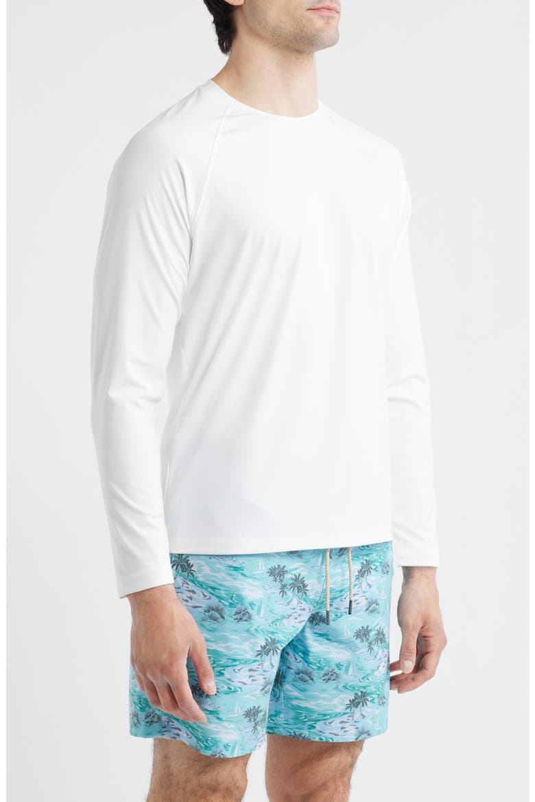 Anchor Long Sleeve Rashguard, Alternate, color, WHITE