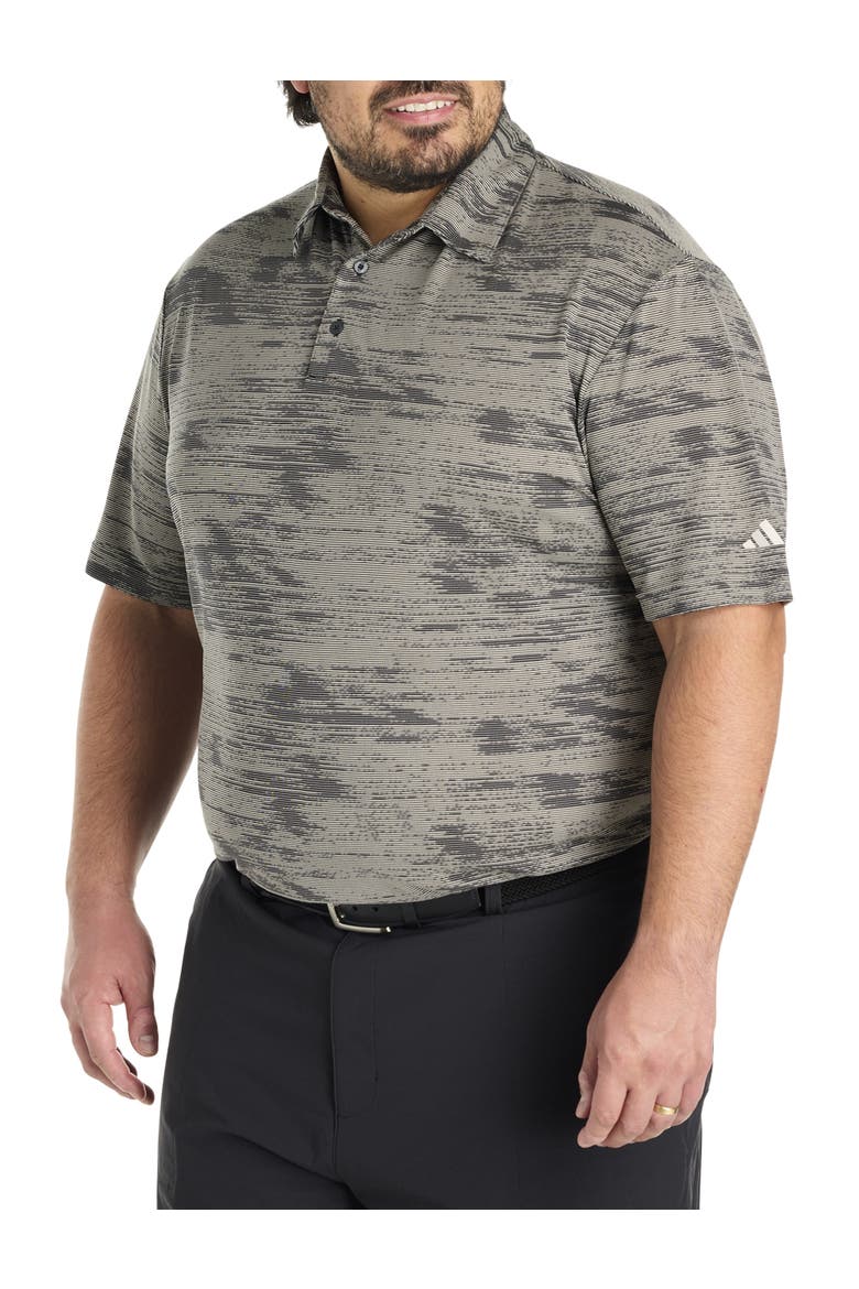 Big & Tall Ultimate Textured Stripe Polo Shirt, Main, color, BLACK