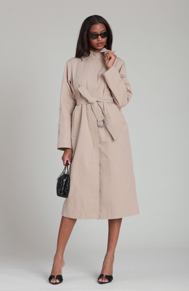 Avec Les Filles Relaxed Cotton Blend Trench Coat, Alternate, color,