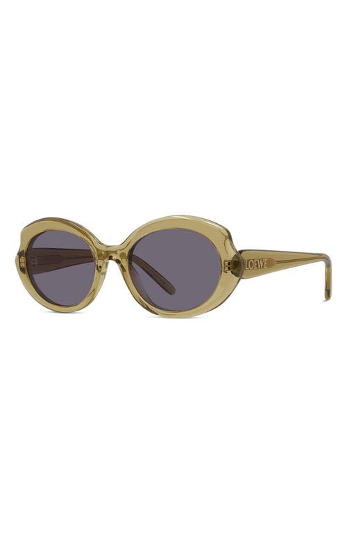 Loewe Thin Mini 54mm Oval Sunglasses In Green