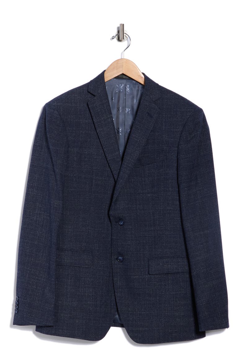 Neat Wool Blend Two-Button Sport Coat, Alternate, color, BLUE
