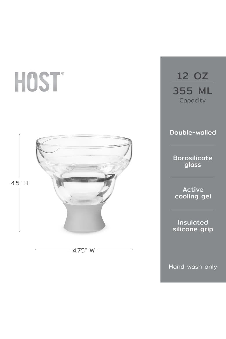 Glass FREEZE Margarita Cooling Cup Set of 2, Alternate, color, Gray