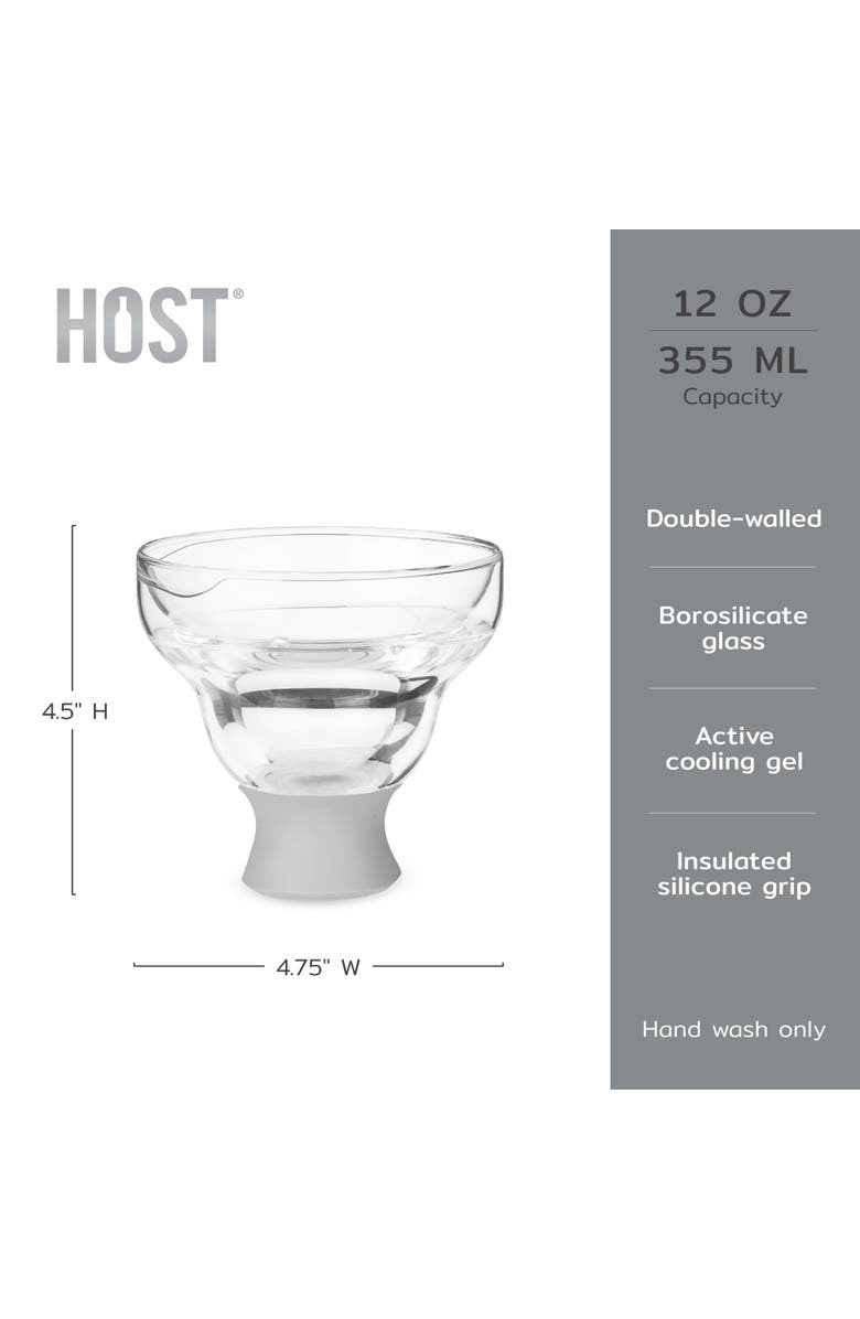 HOST Glass FREEZE Margarita Cooling Cup Set of 2, Alternate, color, Gray
