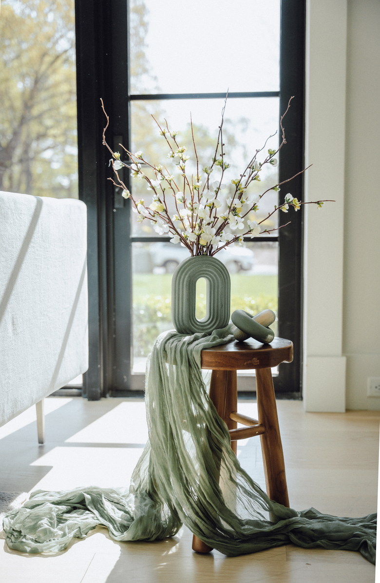 CocoBella Sage Quince Bud Arrangement, Alternate, color, Snow