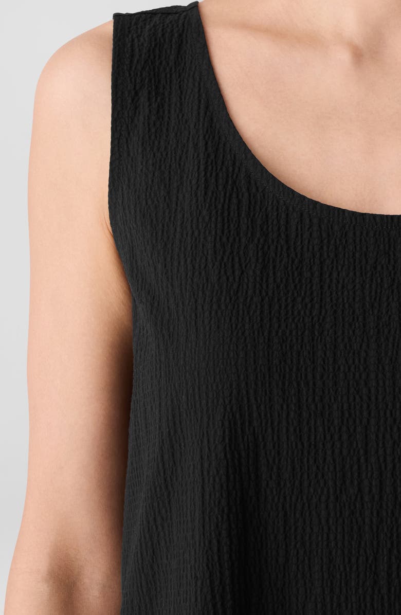 Eileen Fisher Scoop Neck Stretch Organic Cotton Midi Dress, Alternate, color, 