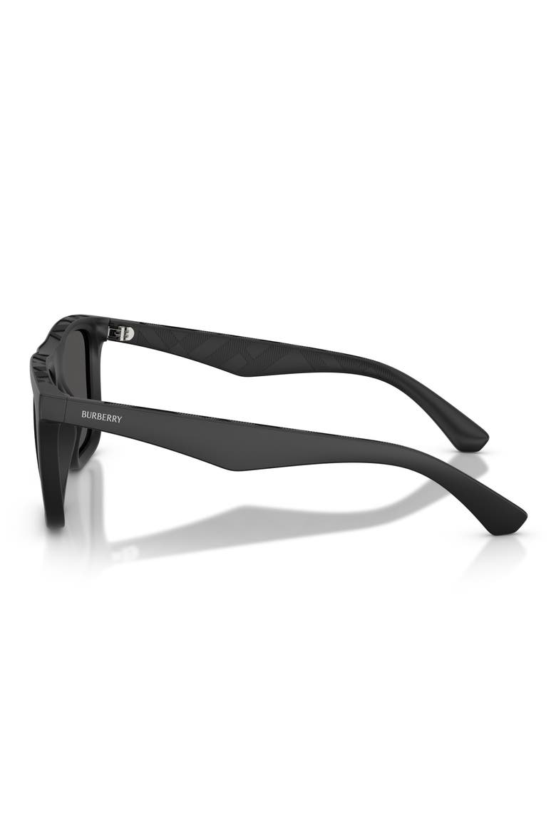 55mm Square Sunglasses, Alternate, color, MATTE BLACK/DARK GREY