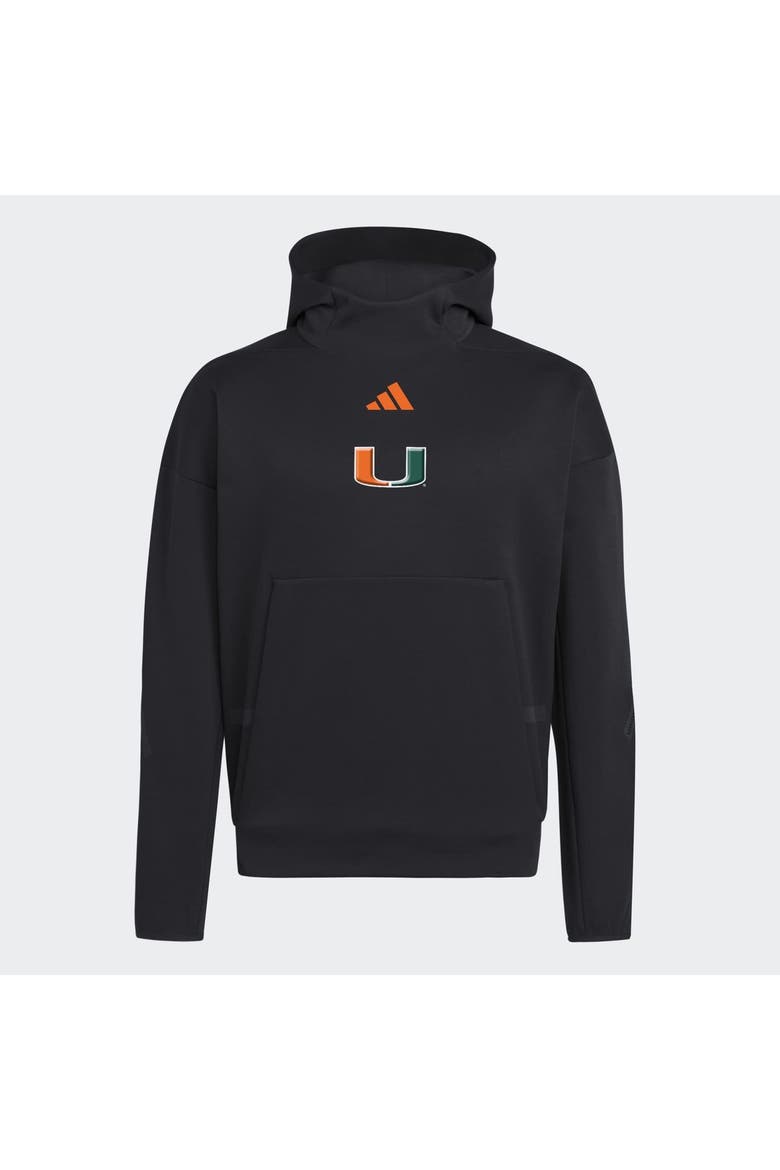 Men's adidas Black Miami Hurricanes Z.N.E Hoodie, Main, color, Black