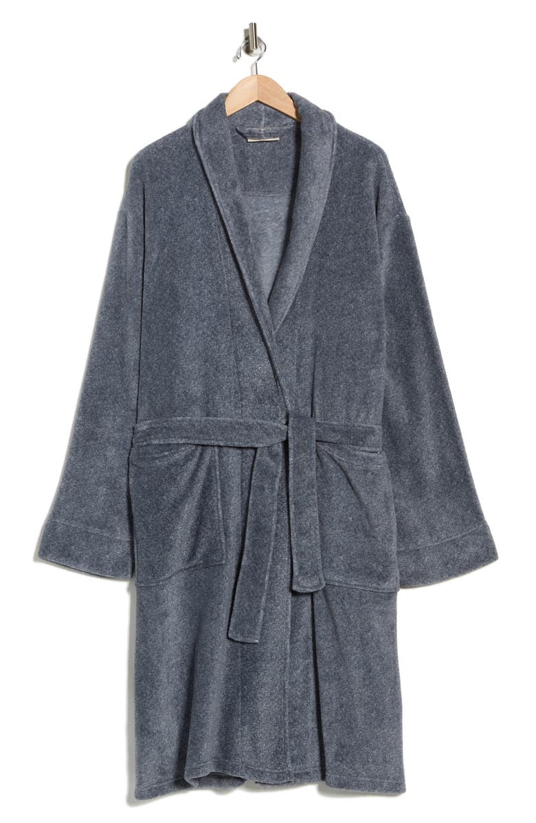 WEATHERPROOF VINTAGE Marled Fleece Robe, Alternate, color, Grey