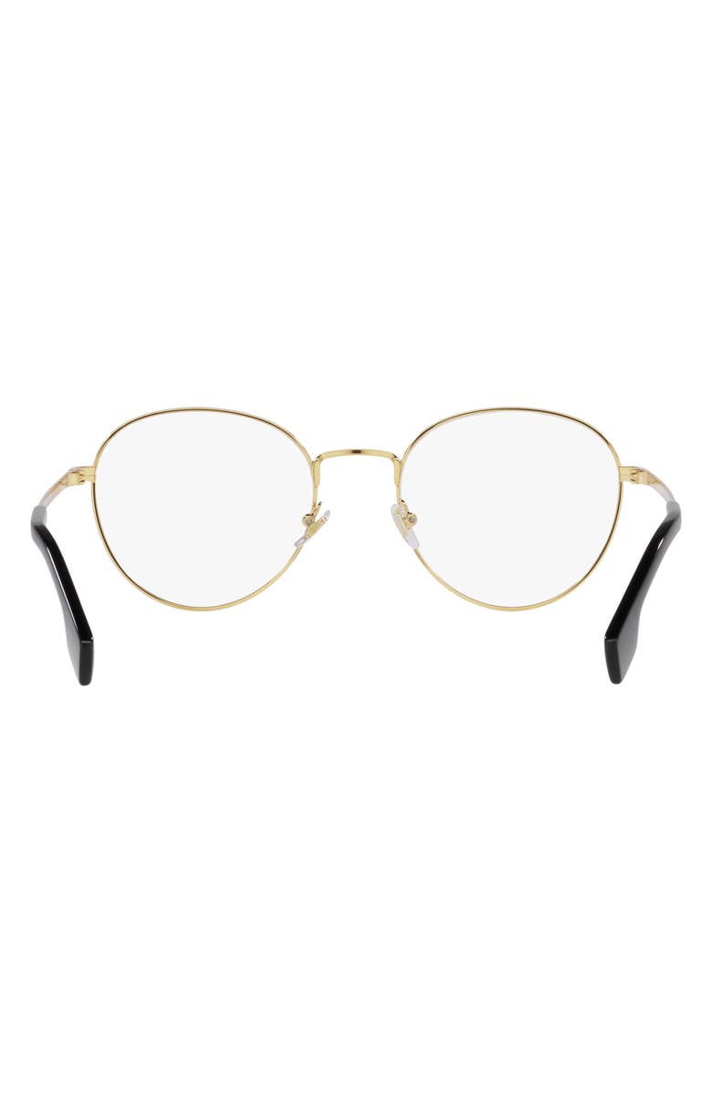 Versace 53mm Round Optical Glasses, Alternate, color, Gold