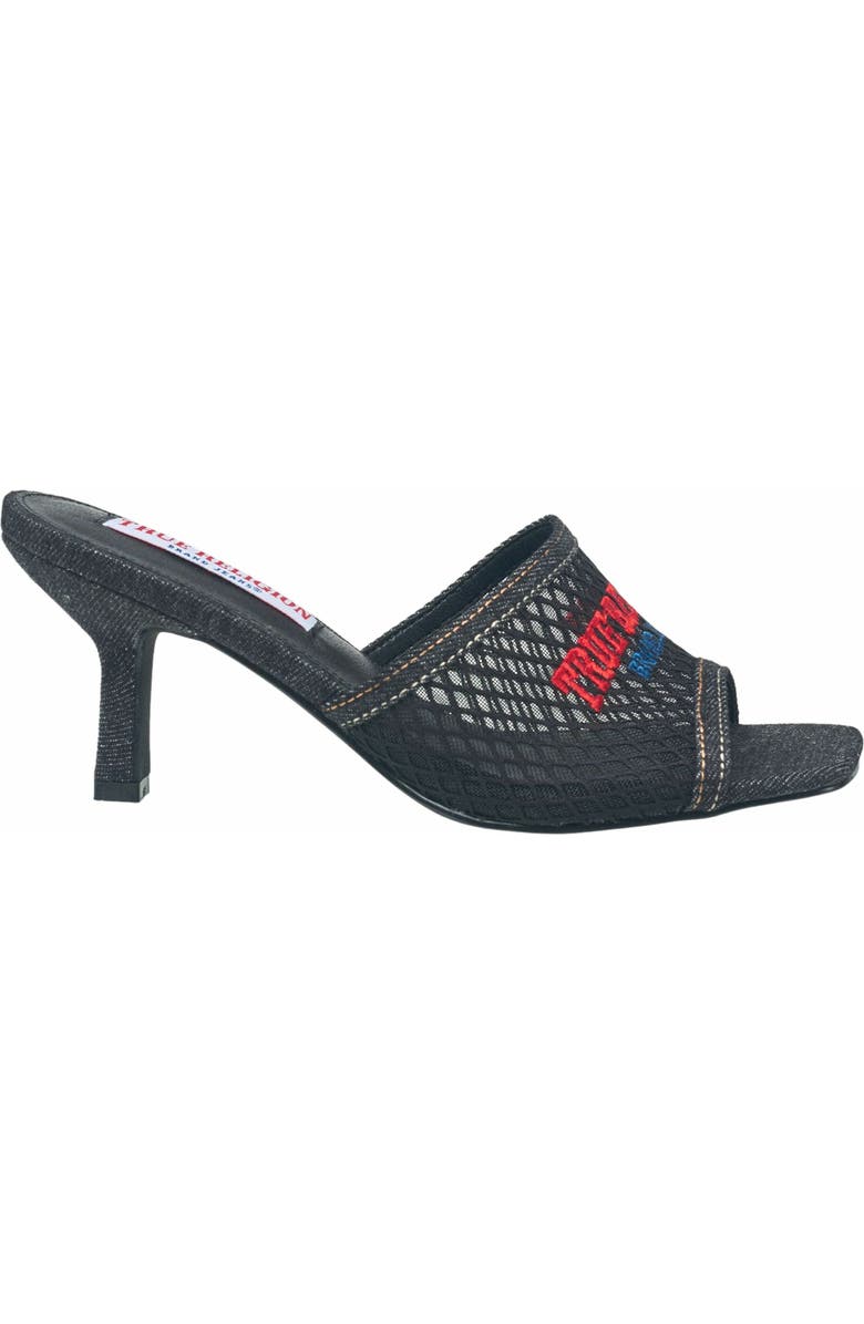 True Religion Coi Mesh Slip on Heel, Alternate, color, Black