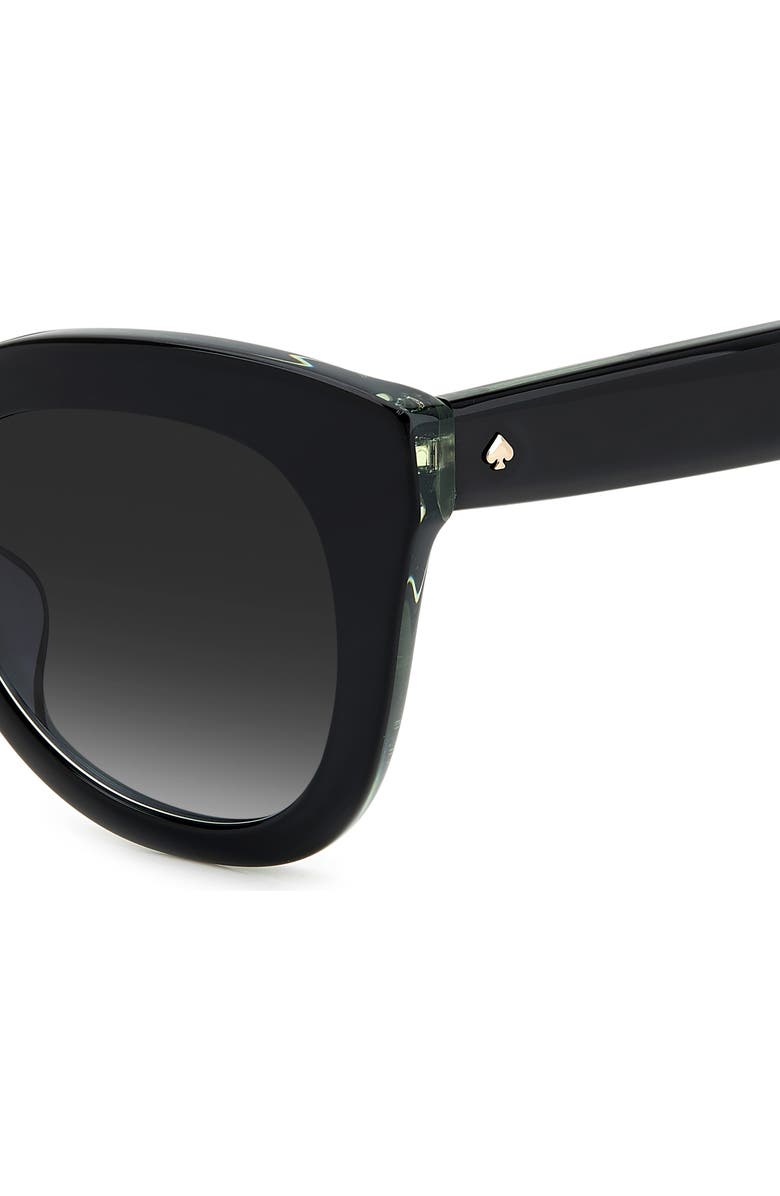 Kate Spade New York belhas 50mm square sunglasses, Alternate, color, Black