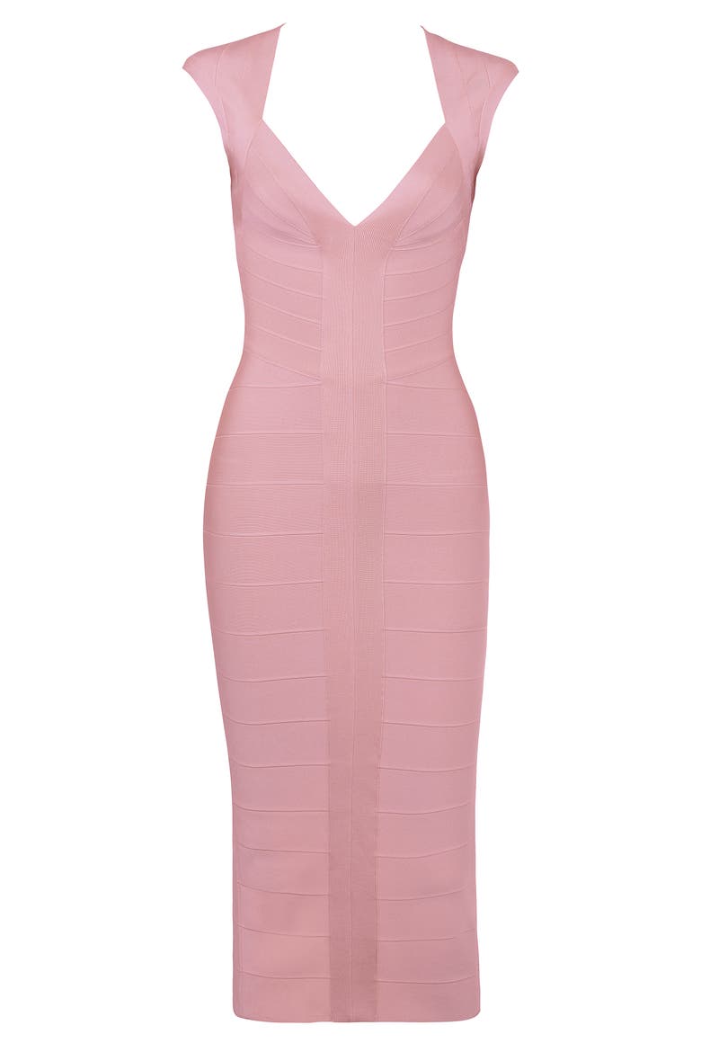 The Icon Bandage Midi Dress, Alternate, color, PINK