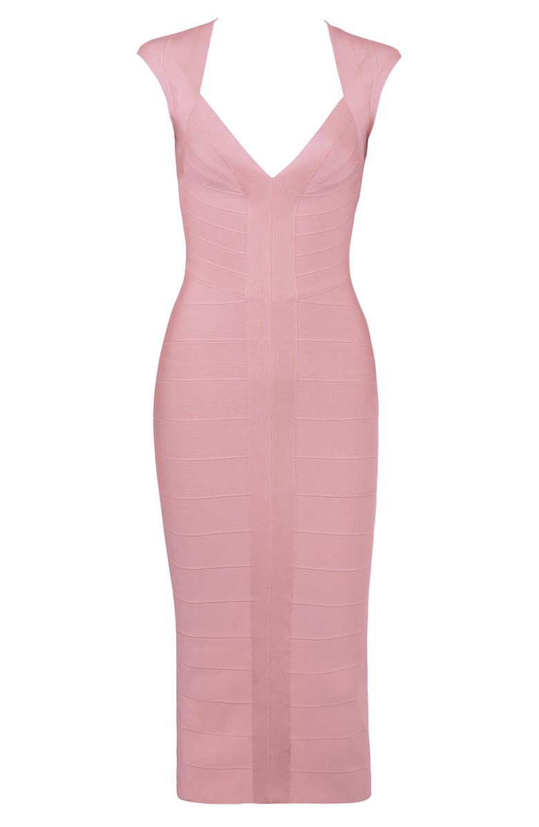 HOUSE OF CB The Icon Bandage Midi Dress, Alternate, color, Pink