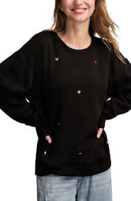 Lucky Brand Valentine Heart Crewneck Sweatshirt