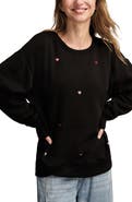 Lucky Brand Valentine Heart Crewneck Sweatshirt