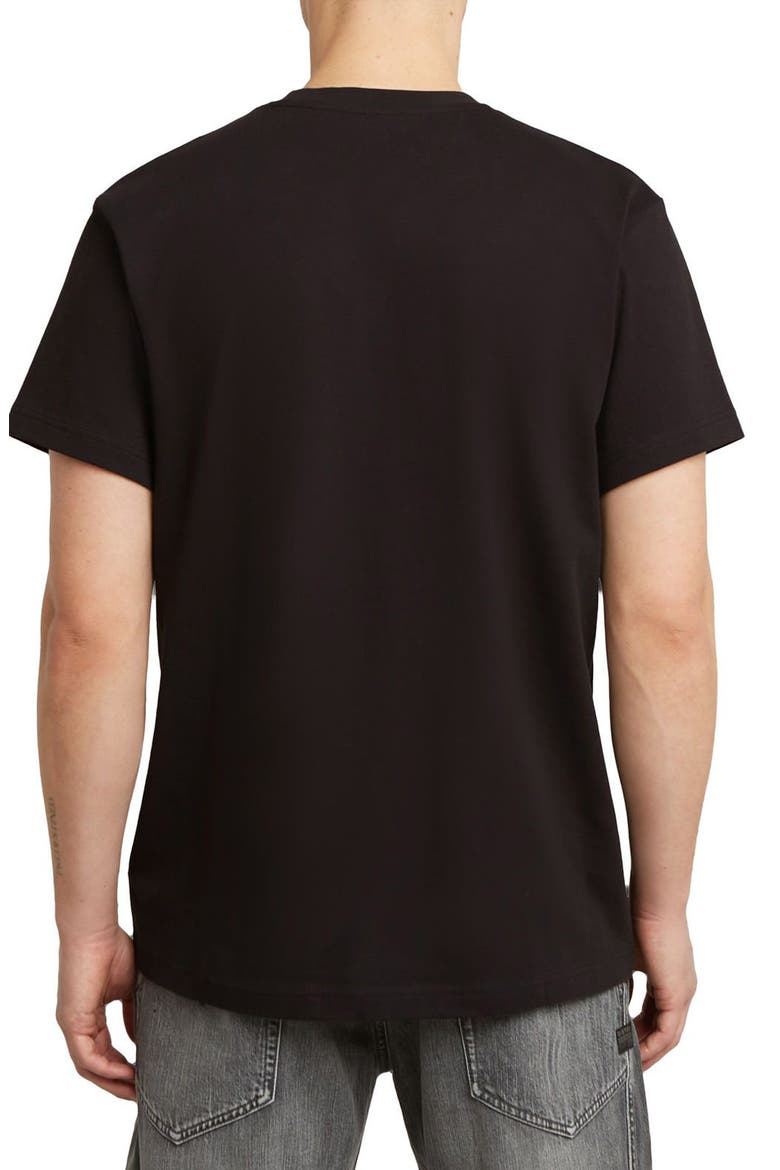 Felt Logo Organic Cotton T-Shirt, Alternate, color, DARK BLACK