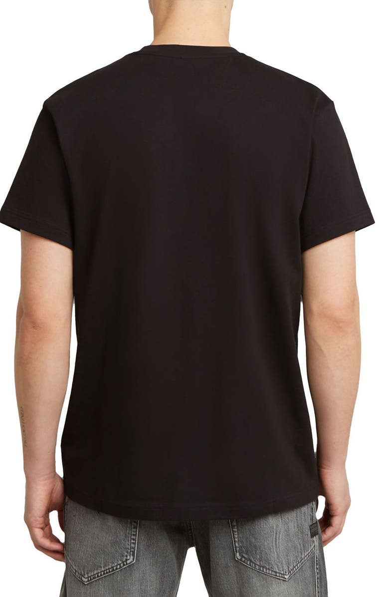 G-STAR Felt Logo Organic Cotton T-Shirt, Alternate, color, Dark Black