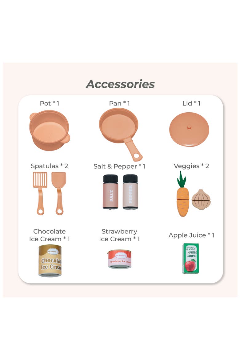 Little Chef Chester Play Kitchen & Accessories, Alternate, color, PEACH