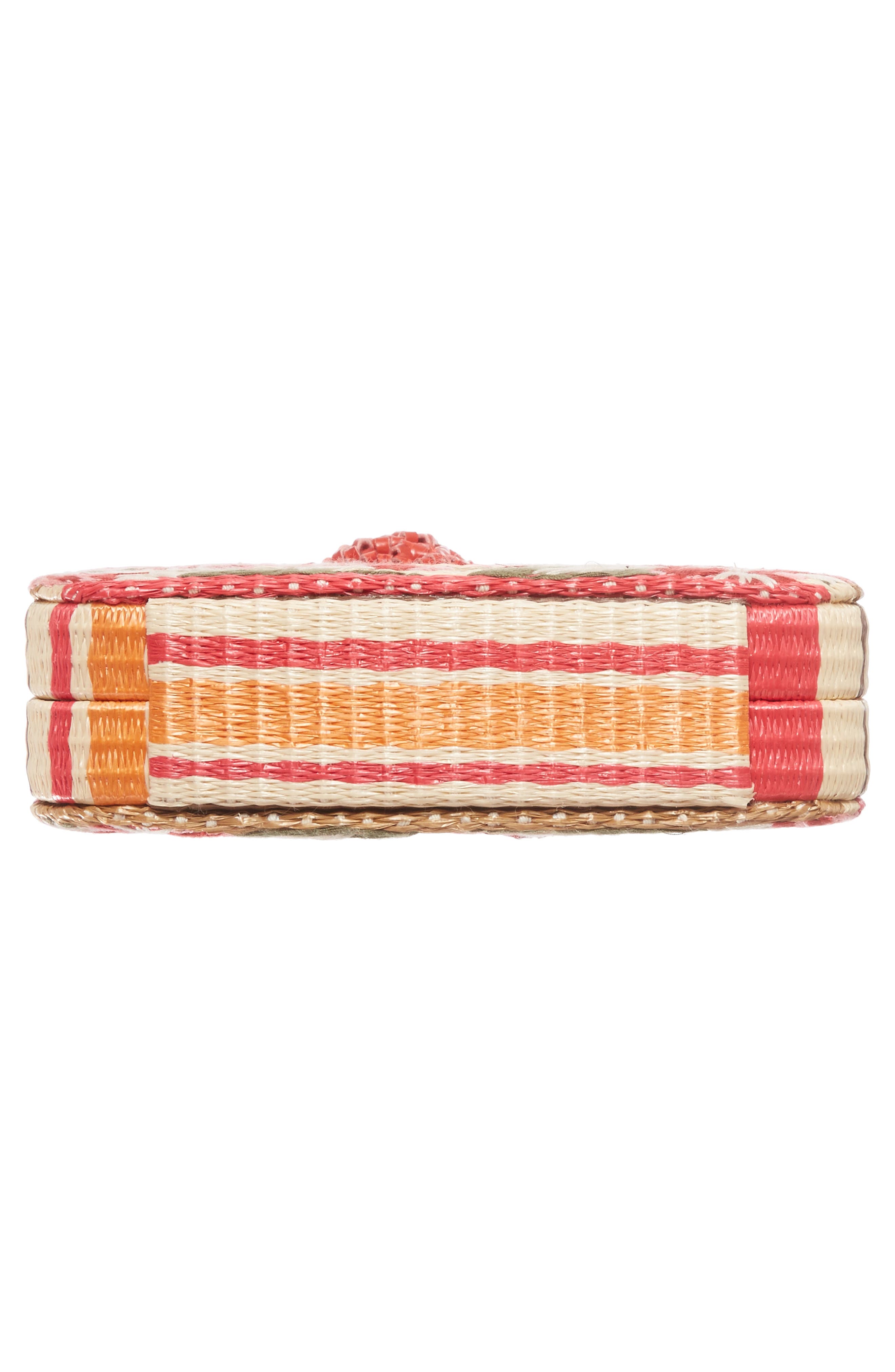 Milly Straw Minaudière, Alternate, color, ROSE SHADOW MULTI