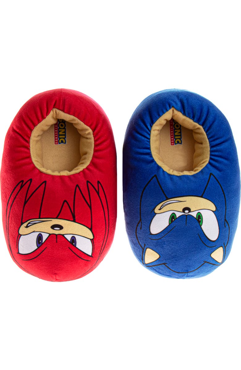 Sonic the Hedgehog Plush Warm House Slippers, Main, color, Red/Blue