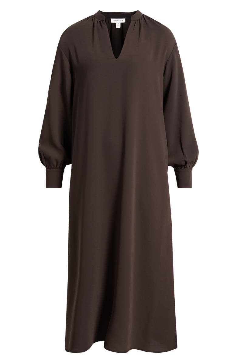 Nordstrom Gathered Long Sleeve Side Slit Maxi Dress | Nordstrom