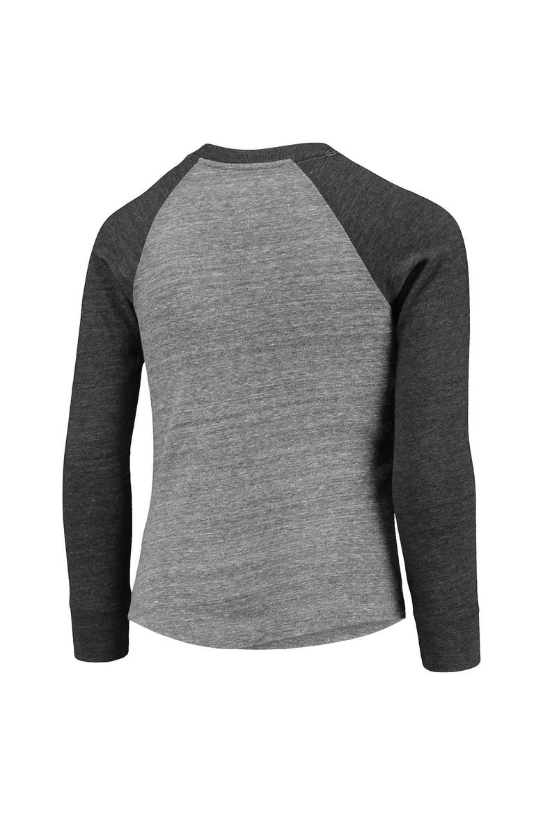 Youth League Collegiate Wear Heathered Gray LSU Tigers Baseball Tri-Blend Raglan Long Sleeve T-Shirt, Alternate, color, Heather Gray