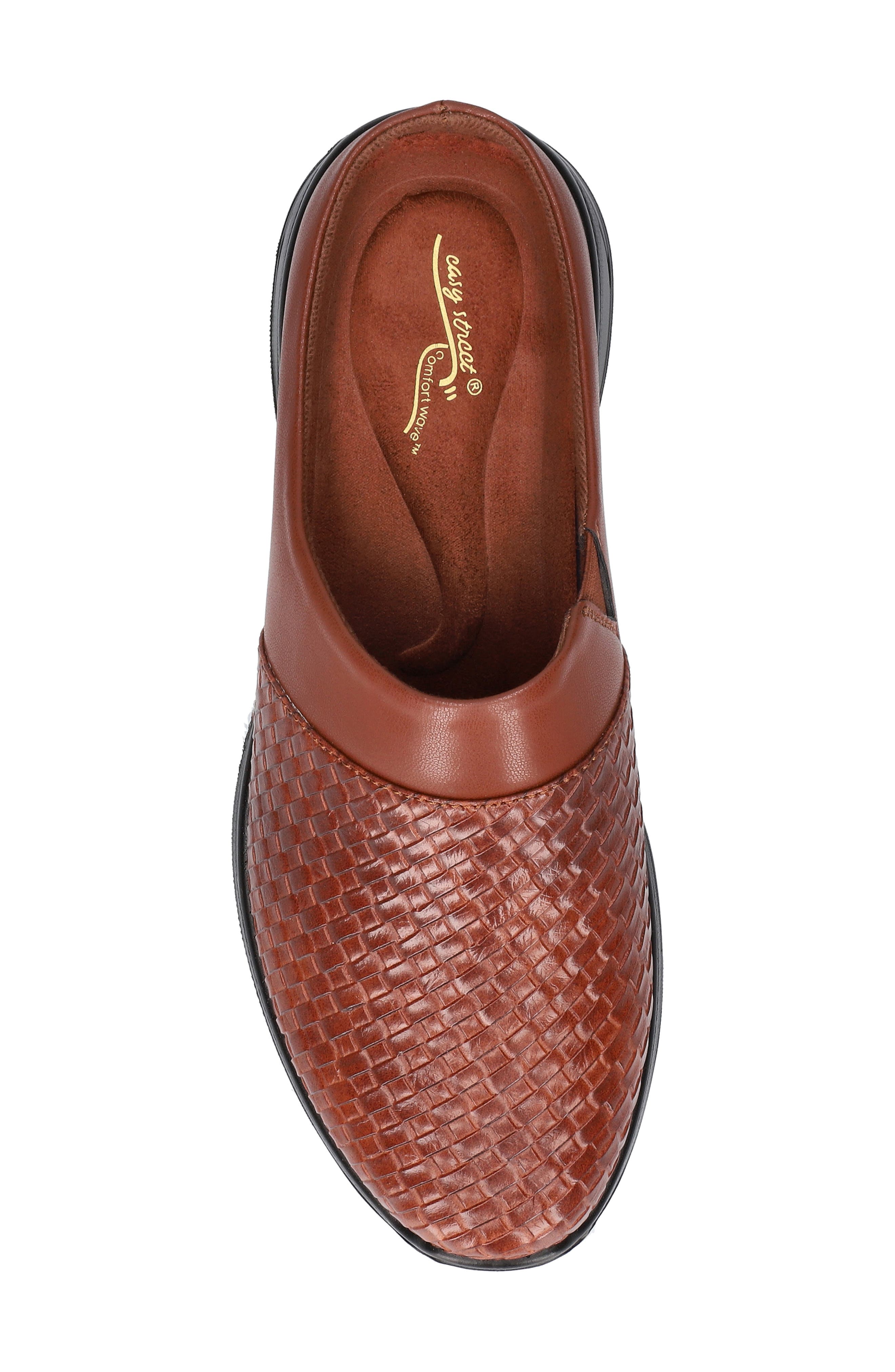 Janalee Mule, Alternate, color, TAN WOVEN EMBOSSED