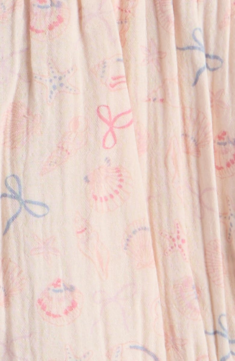 Nordstrom Printed Cotton Bubble Romper, Alternate, color, Pink Heaven Seashells