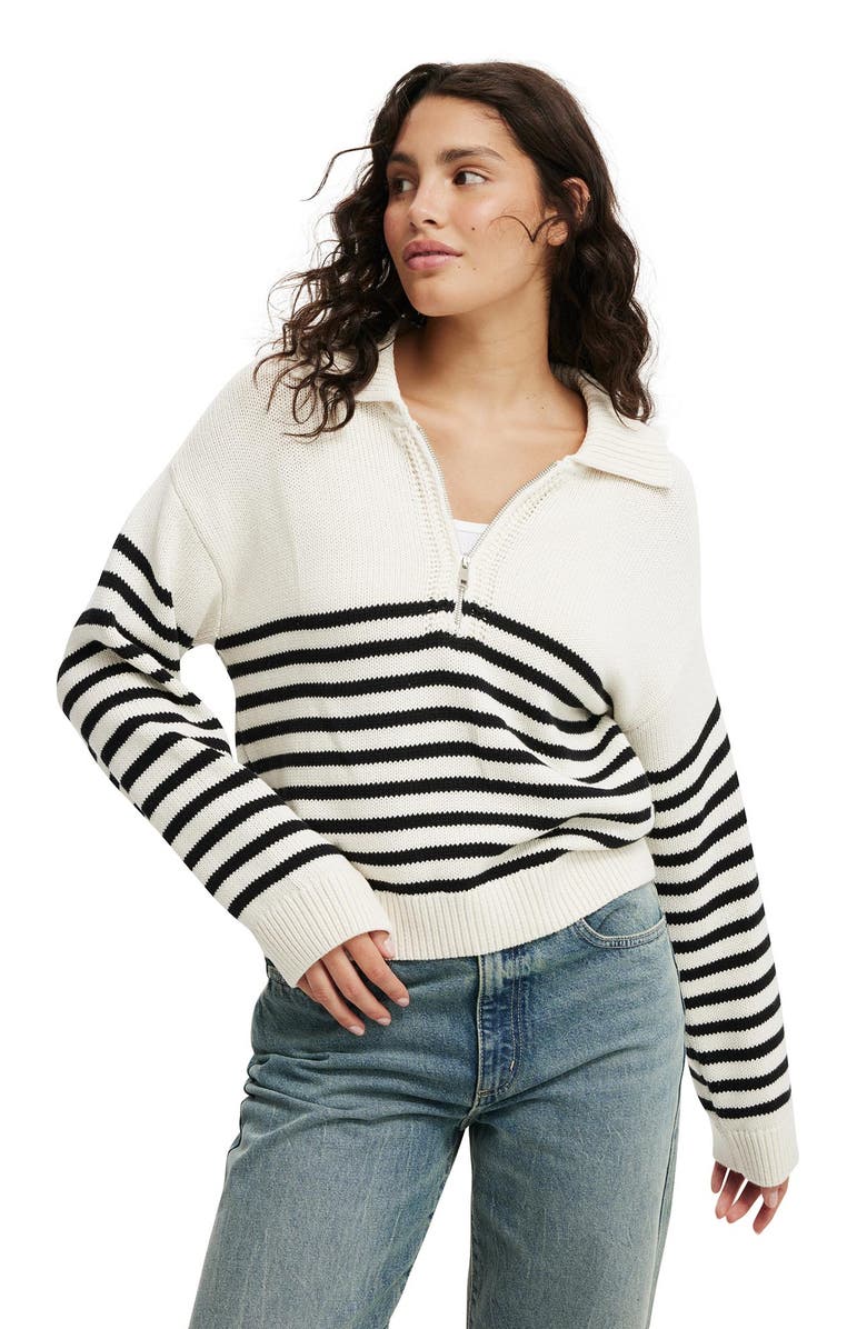 Cotton On Cotton Half Zip Collar Pullover, Main, color,