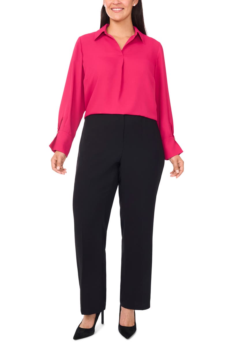 Halogen<sup>®</sup> Johnny Collar Top, Alternate, color, Vivacious