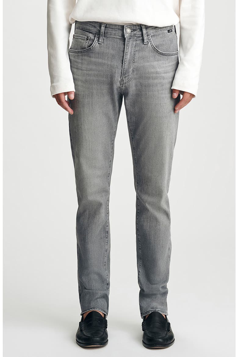 Marcus Regular Rise Slim Straight Leg Jeans, Main, color, LIGHT SMOKE FEATHER BLU