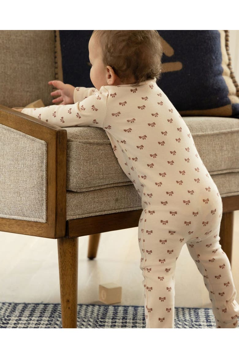 Cotton Rich Side-Snap Footie, Alternate, color, Ash Rose