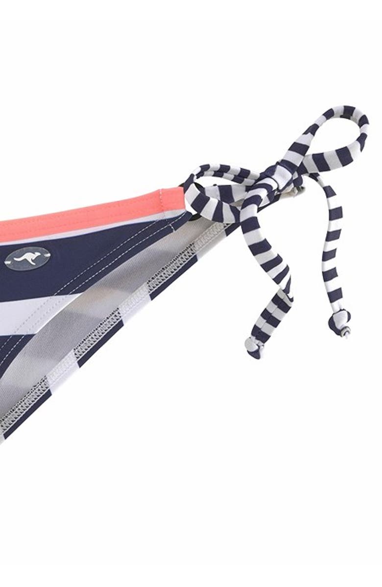 LASCANA Women's Striped Cheeky Bikini Bottom, Alternate, color, Navy Striped