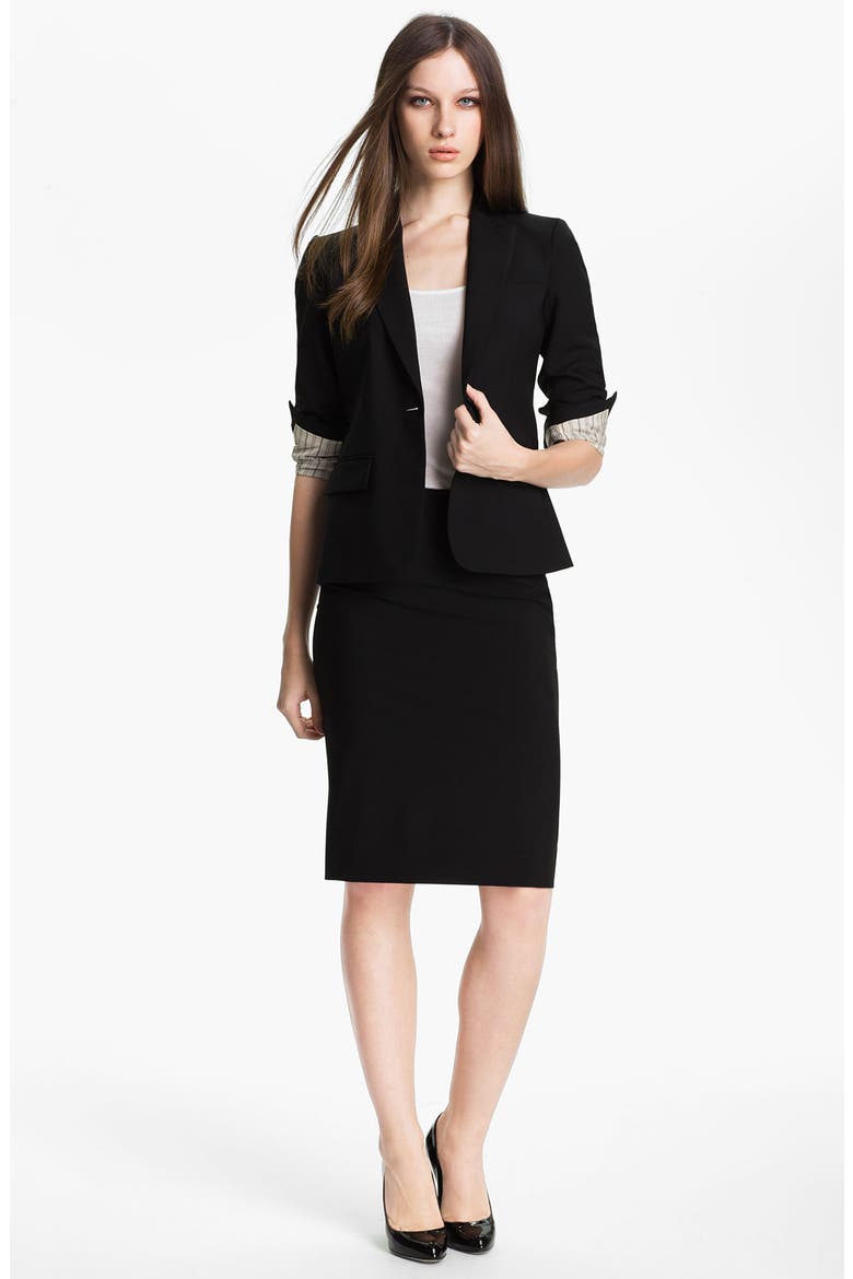 'Golda - Tailor' Pencil Skirt, Alternate, color, BLACK
