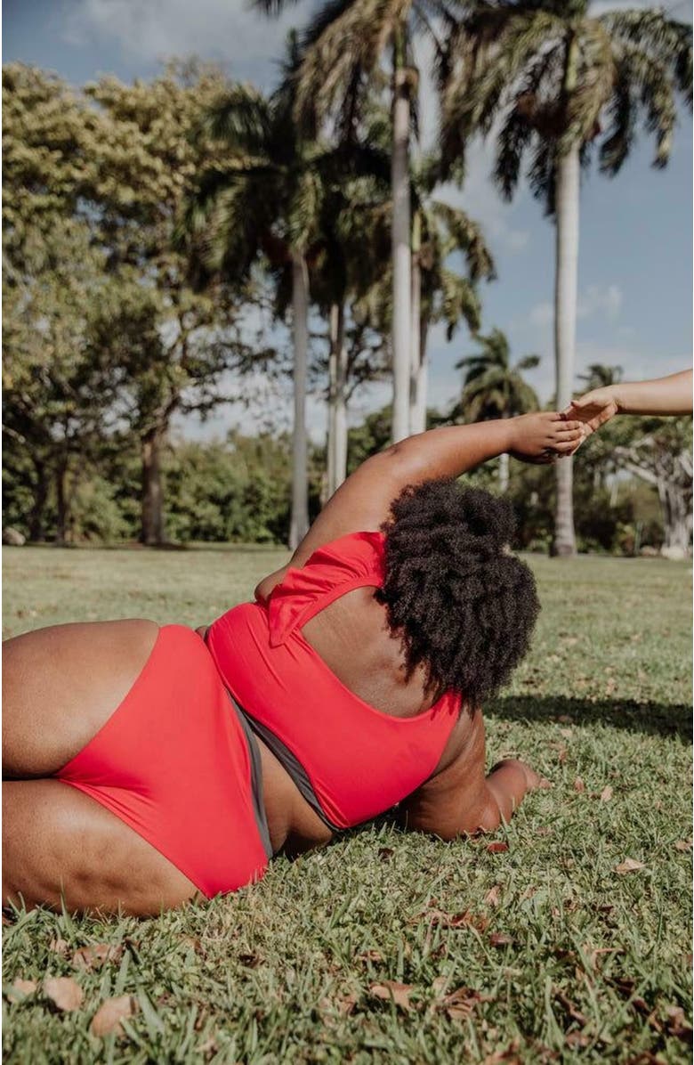 Mary Mercedes Rafaela Contouring Bikini Top, Alternate, color, Red