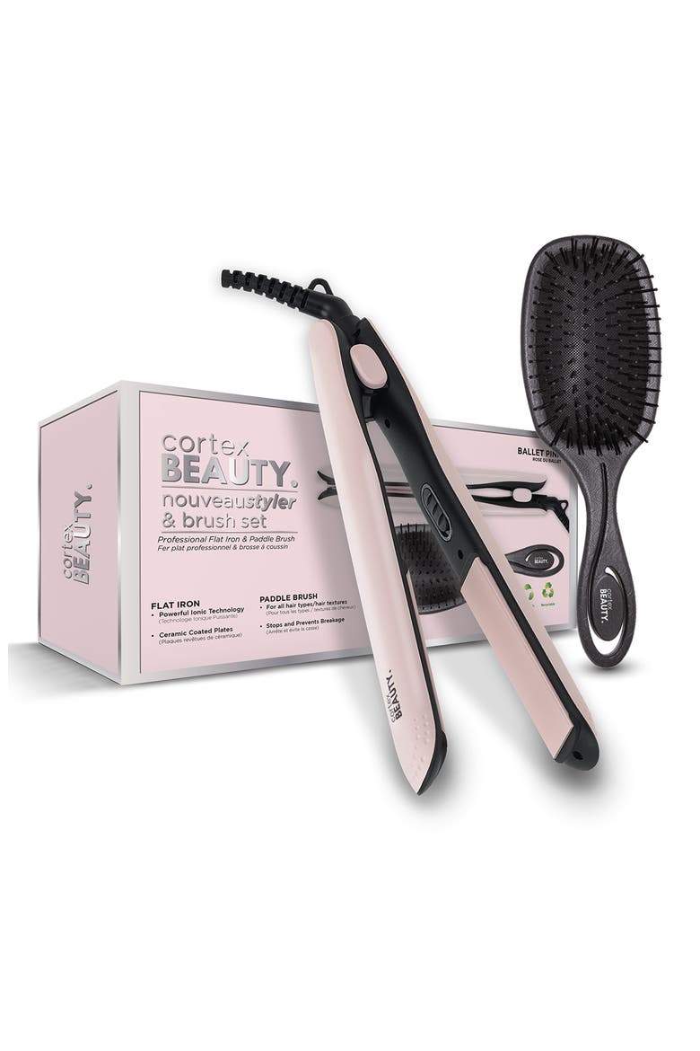 Nouveau Styler & Hair Brush Set, Main, color, BALLET PINK