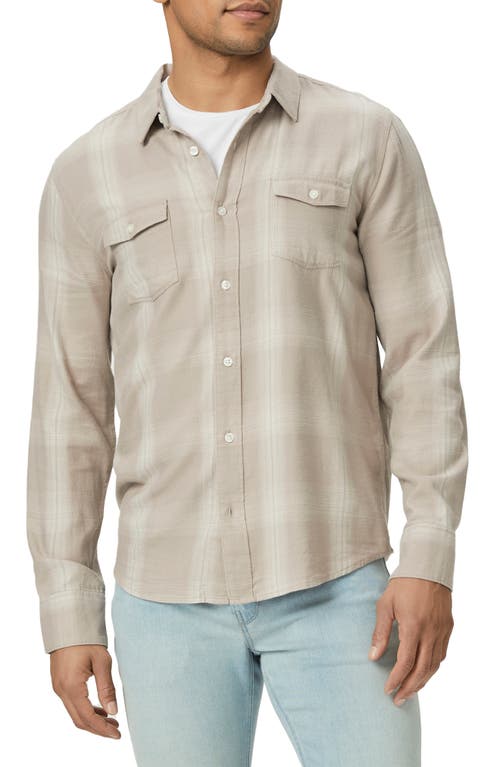 PAIGE Everett Plaid Flannel Button-Up Shirt in Faded Orchid 