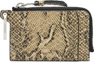 AllSaints Remy Snakeskin Embossed Leather Wallet