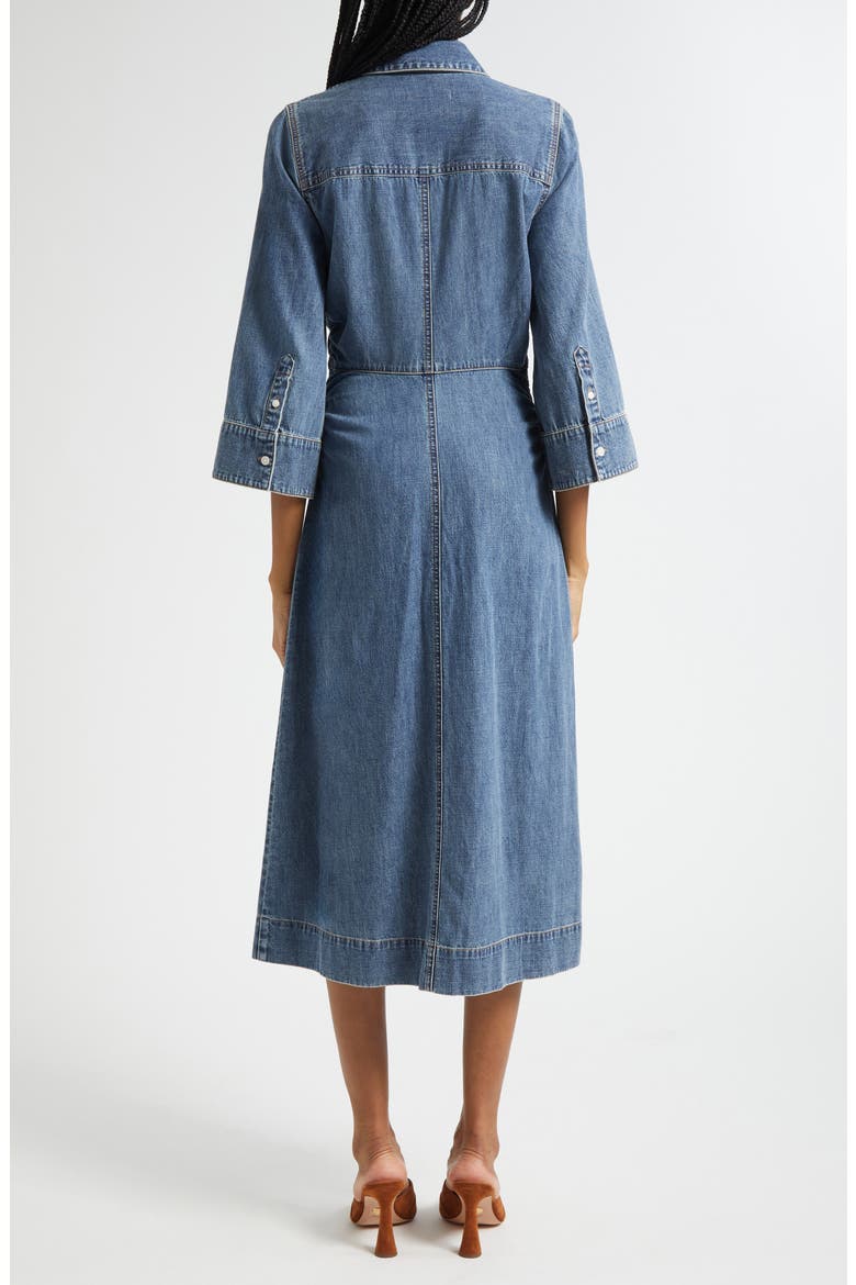 Haydon Denim Shirtdress, Alternate, color, REBEL BLUE
