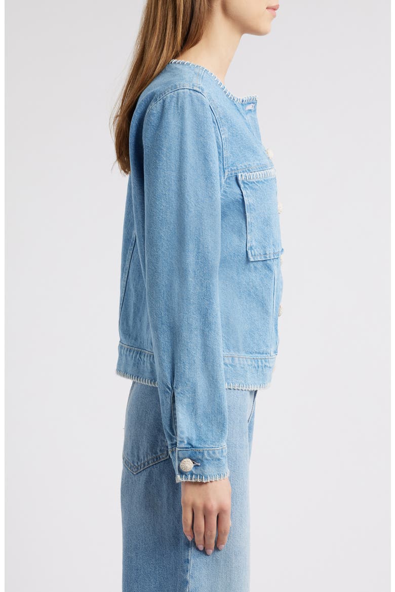 Lido Whipstitch Denim Jacket, Alternate, color, HARBOR