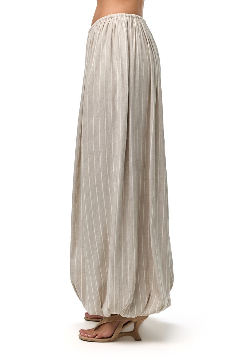 Stripe Balloon Pants, Alternate, color, TAUPE PINSTRIPE