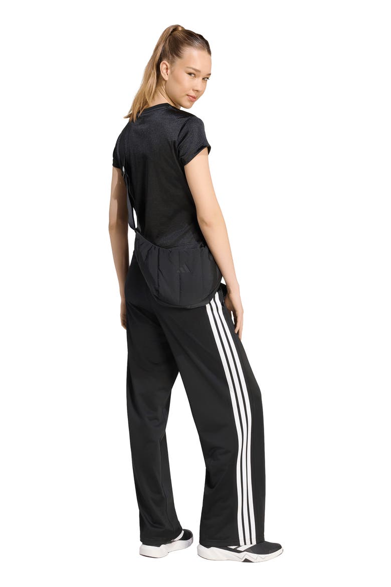 High Rise Wide Leg Track Pants, Alternate, color, BLACK