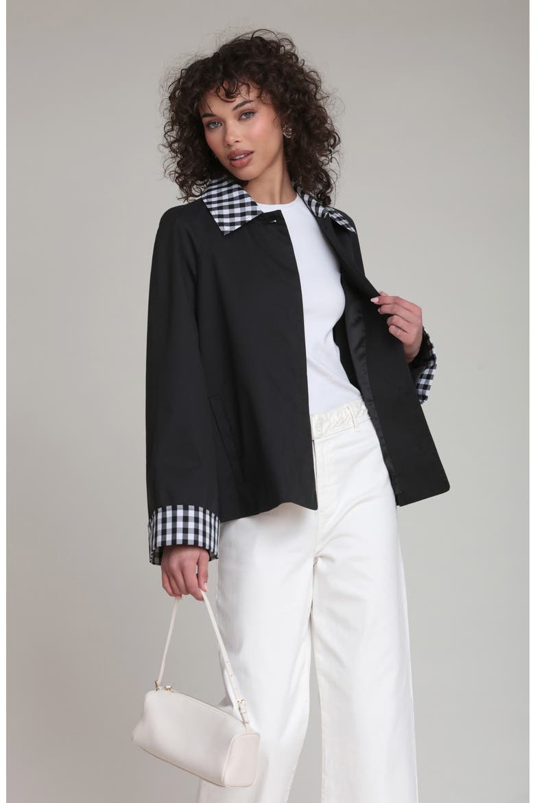 Cropped Trench Jacket, Alternate, color, BLACK