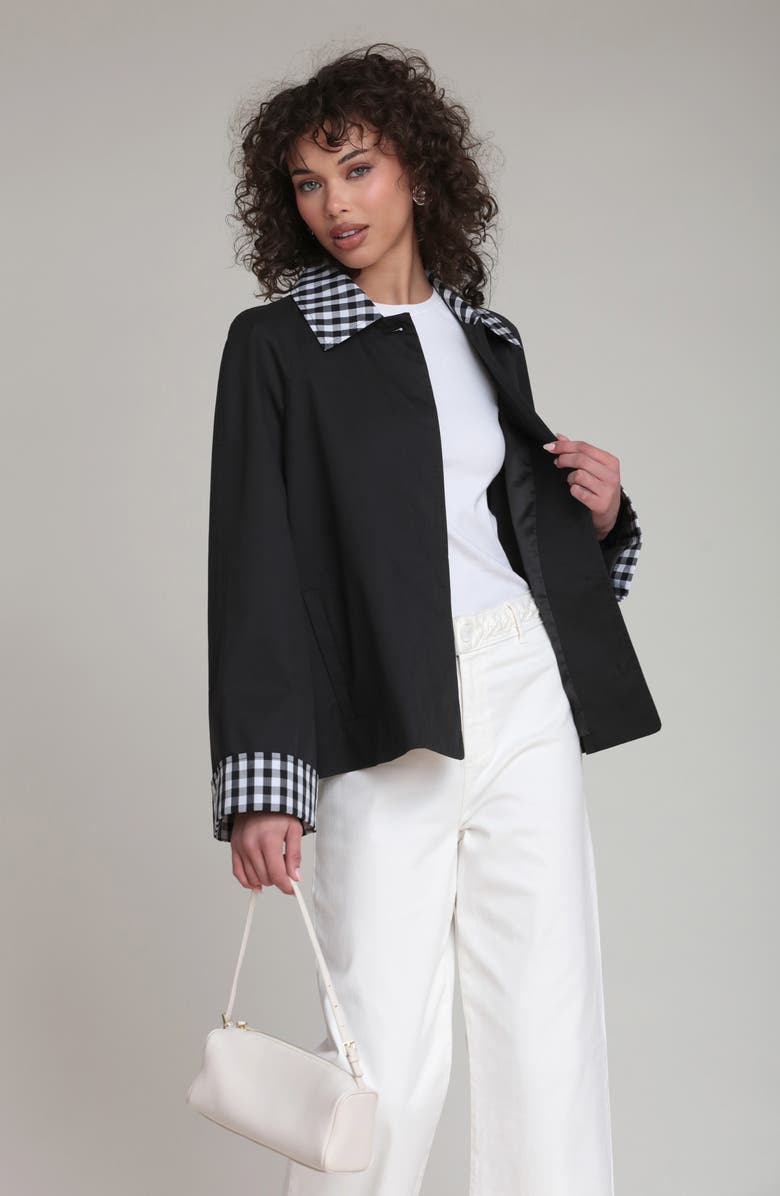 Bagatelle Cropped Trench Jacket, Alternate, color, Black