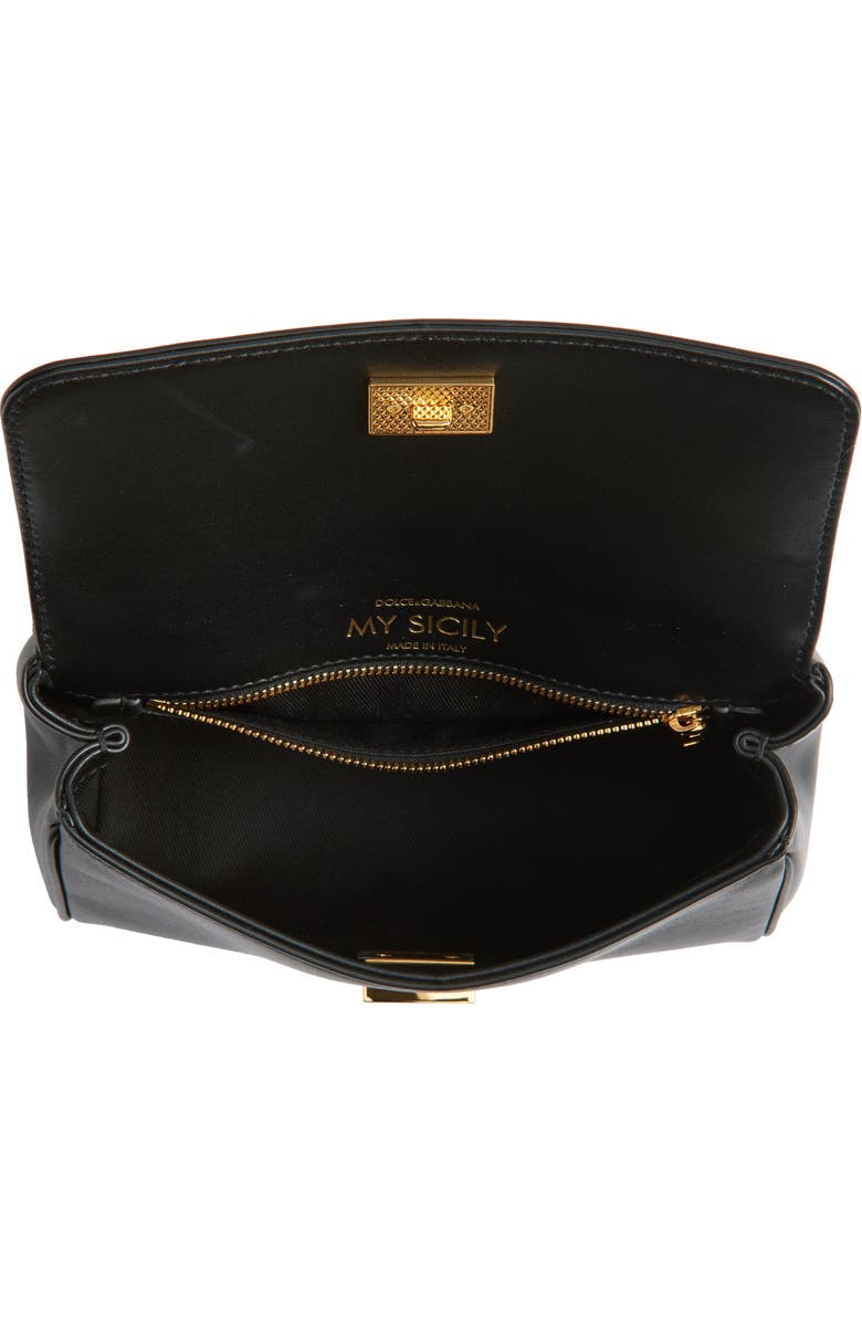 Dolce&Gabbana Mini My Sicily Handbag, Alternate, color, 80999 Nero