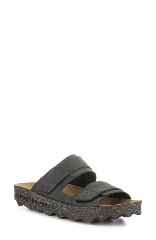 Asportuguesas By Fly London Cleek Platform Slide Sandal In Black