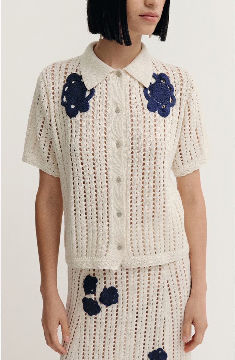 De Loreta Guatemala Short Sleeve Button-Up Cotton Blend Shirt, Main, color, 