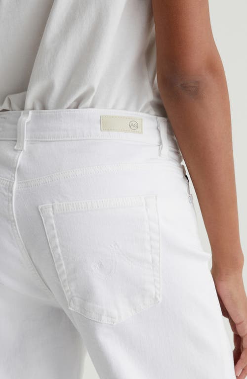 Ag Brinley Crop Mid-rise Straight Jeans In Gallery White In Gallery White