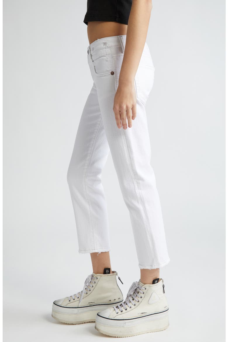 Boy Straight Ankle Jeans, Alternate, color, BALE WHITE